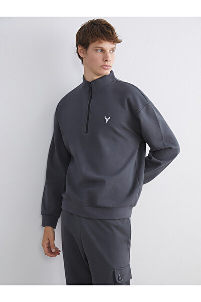 LC Waikiki Sweatshirt with Funnel Neck for Men