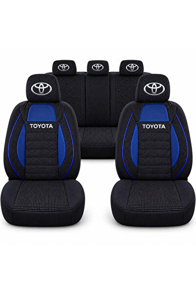 Autohelix MSA Set Huse Scaune Sport Universale, Albastru cu Negru, Personaliz...