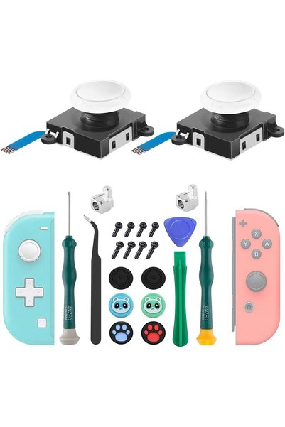 Generic عصي تحكم LONANDY Joycon، عصا تحكم تناظرية ثلاثية الأبعاد بديلة لنينتن...