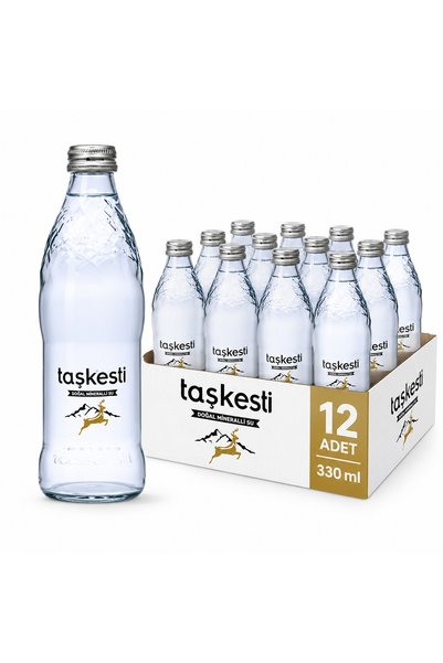 Taşkesti Su Doğal Mineralli Su Cam Şişe 330 ML x 12