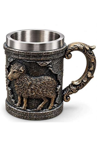 Generic Brand Figured 3D Embossed Stainless Steel Mug Cup Alk6338