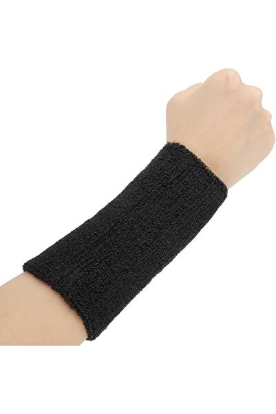 COMNICO 2 Pcs Wrist Sweatbands Elastic Sport Wristbands 6 Inch Absorbent Terr...