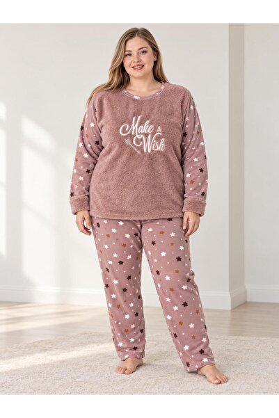 snc büyük beden polar peluş pijama tk