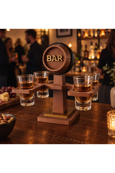 plicolayer 6-Piece Shot Glass Stand Decorative Bar Presentation Stand Cup Holder