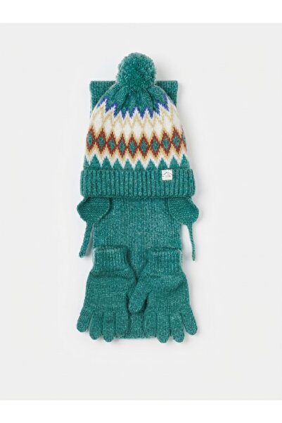 Fonem Fo 5204 Baclı 3-Piece Scarf Beanie Glove Set