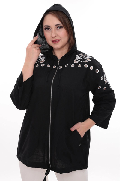 Lady Majestic Büyük Beden %100 Cotton Kapüşonlu Hırka – Rahat ve Şık Tasarım ...