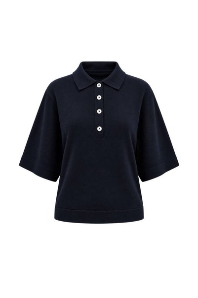 vuvutasarım Polo Collar Button Detailed Wide Sleeve Women's Blouse 52115209