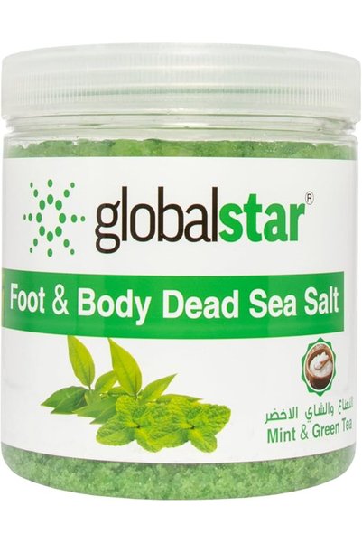 Globalstar ملح البحر الميت للقدمين والجسم من جلوبال ستار مع النعناع والشاي ال...