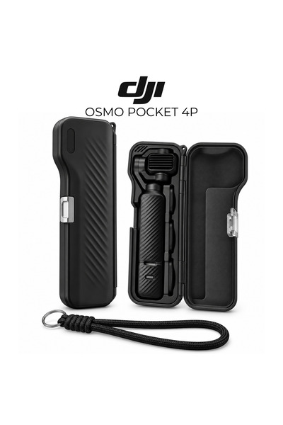 DJI Osmo Pocket 4P Darbe Korumalı Sert Taşıma Çantası, Filtre ve Micro SD Yuvalı, Slikon iç Astar, Long