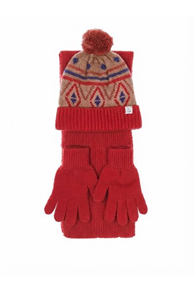 Fonem Fo 5214 Leycin 3-Piece Scarf Beanie Glove Set