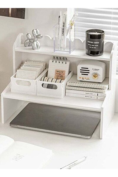 DUNISO 2-Tier Desk Organizer, Desktop Storage Shelf, Office Desktop Storage R...