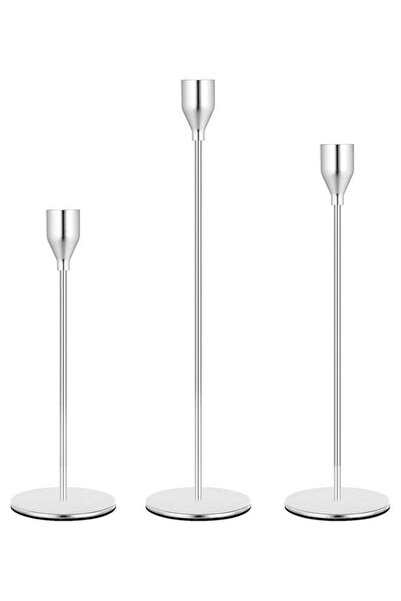 DUNISO 3pcs Taper Candle Holders for Taper Candles, Candlesticks, Candle Hold...