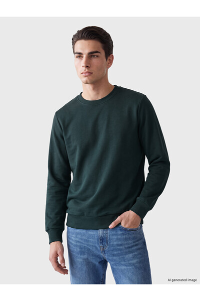 LC Waikiki Rmz Gi̇yi̇m Farkiyla Zero Roba Collar Men's Thick Sweatshirt