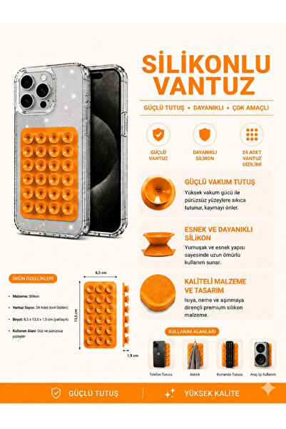 Vantuzlu Telefon Tutucu - Pratik,güçlü ve Kullanışlı Telefon Aksesuarı