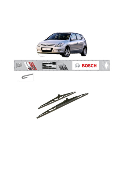 Bosch Set of 2 wipers HYUNDAI i30 Estate (FD) from 2007-2012, Classic Standar...
