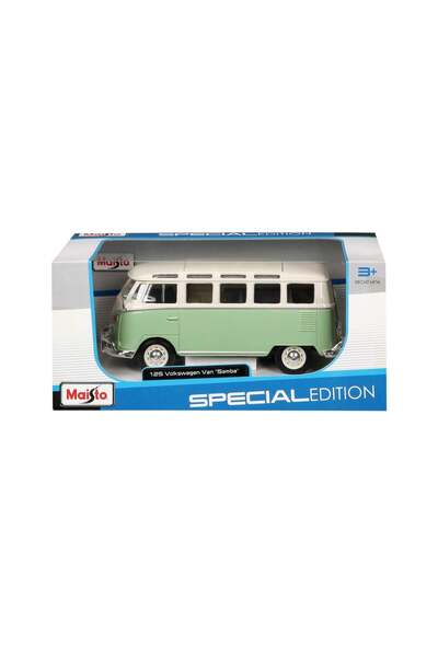 Maisto Masina din metal, Maisto, Volkswagen Van Samba, 1:25, Verde