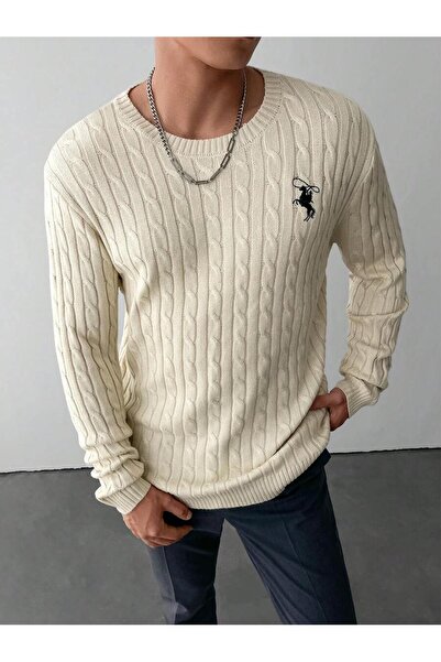 Sheya Men's sweater, beige, size S