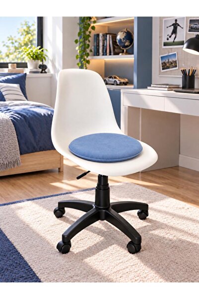ChairLife Pony Beyaz Plastik, Pembe Kumaş, Çocuk-Genç Koltuğu