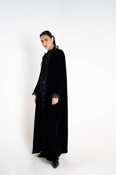 OEMS مخمل أسود شيفون أسود - 53