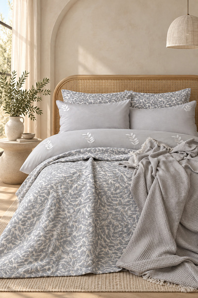 BED LİNE Set cuvertură de pat Timeless Prime Peace pentru o persoană, cu husă...