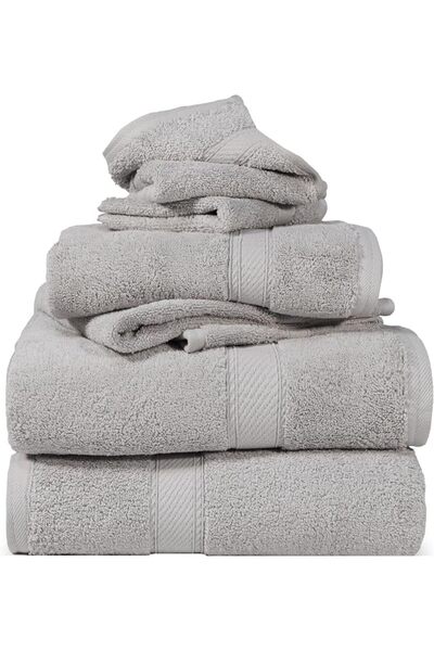 Superior Long-Staple Combed Cotton Towel Set, Face Towels 13” x 13”, Hand Tow...