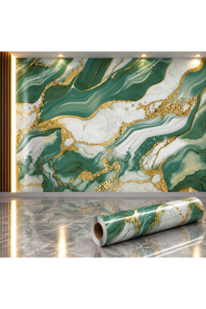 Tapetoo Home Decor Ταπετού ®   Ταπετσαρία Μαρμάρου Σμαραγδί Πράσινο με Λευκό ...