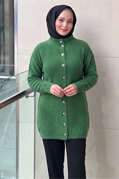 Önden Çıtçıtlı Angora Hırka