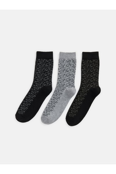 LC Waikiki Esvab • Modern & Distinctive Embroidered Men's Socks 3-Piece Set