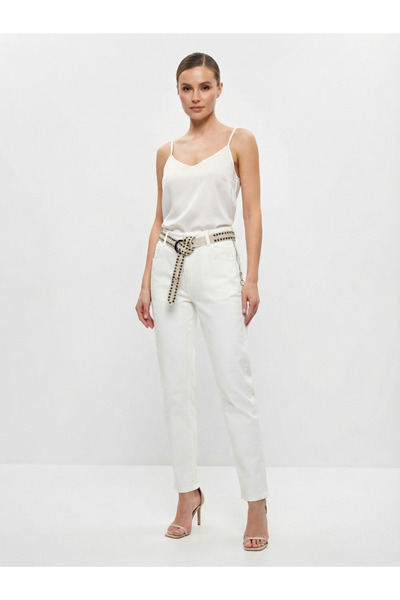 Sierra otantik High Waist Velvet Trousers with Belt and Side Zipper