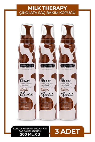 Morfose Milk Therapy Chocolate Saç Köpüğü 200 ml 3 Adet