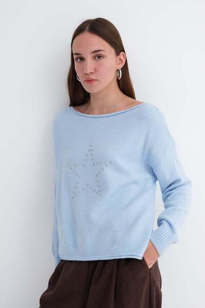 Addax Star Stone Knitwear Sweater K3565