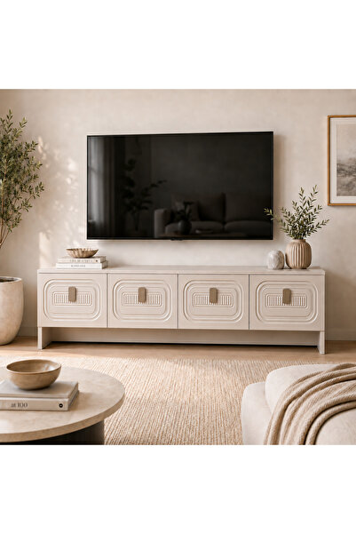 ALONEX HOME Favori 180 cm TV Ünitesi MDF Membran Kapaklı Modern Televizyon Se...