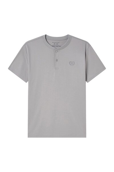 Giordano تي شيرت رجالي بقصة ضيقة وملمس ناعم