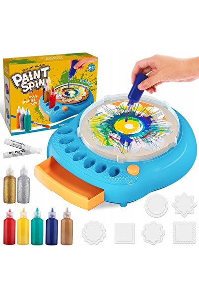 NO BRAND MAȘINĂ ROTATIVĂ DE PICTAT, IDEALĂ PENTRU COPII, SET COMPLET DE ARTIZ...
