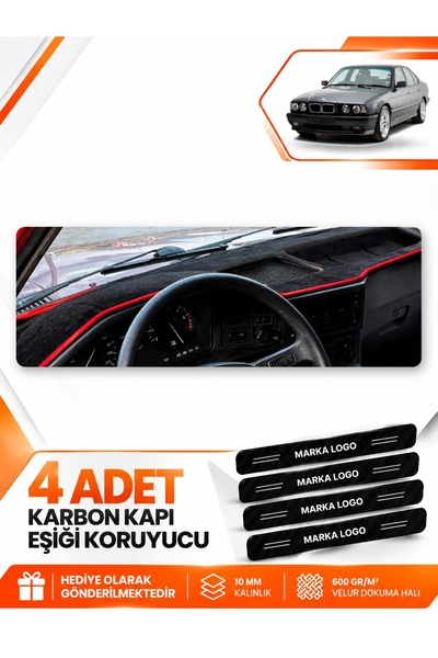 e-biz Bmw E34 (1988-1996) Compatible Front Torpedo Protection Cover Carpet Co...