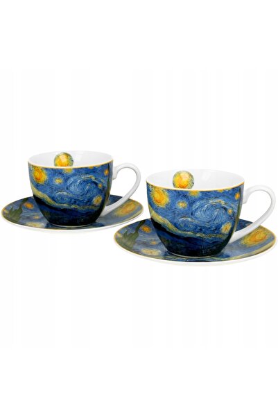 Duo Căni de porțelan DWIE 270 ml pentru CAFEA CEAI - NOAPTE ÎNCERATĂ Van Gogh