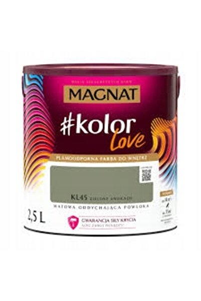 MAGNAT # Vopsea KOLOR LOVE LATEX IMPERMEABILĂ VERDE AVOCADO KL45 2.5L