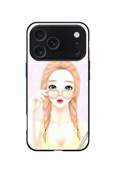 VR CREATIVE Protective Case Cover For Apple iPhone 18 Pro Heart Sunglass Girl...