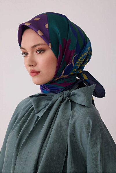 Desenli Twill İpek Eşarp 4409D