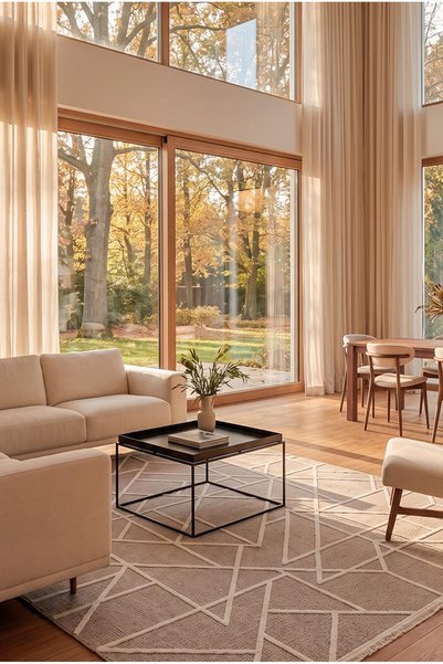 Eco Concept Antiquus Serisi Sisal Halı Bukle Dokuma Kaymaz Taban Makinede Yıkanabilir Oturma Odası Salon Halısı