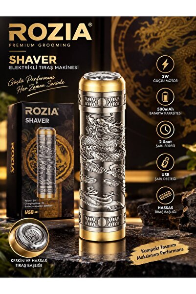 ROZIA Shaver Şarjlı Mini Sakal Sıfır Kesim Traş Yanak Alma Profesyonel Makinesi Seyahat Tipi