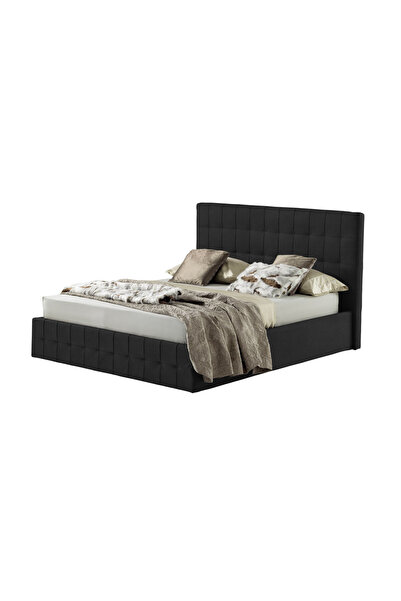 Timflex Pat cu Somiera Notturno PAL 90x190 cm Textil Negru