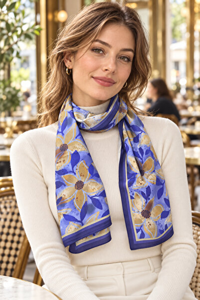 nehir eşarp Floral Pattern Modal Fabric Long Wide Ethol Shawl Scarf 145X50 cm