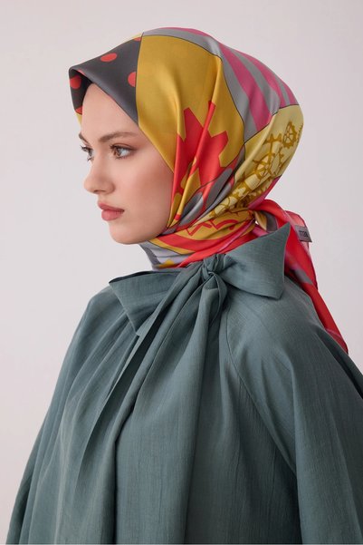 Belli Eșarfă din mătase twill cu model 4409D