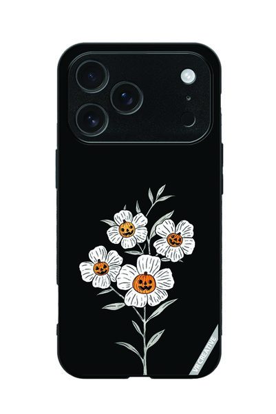 VR CREATIVE Protective Case Cover For Apple iPhone 17 Pro Max Halloween Flower Design Multicolour