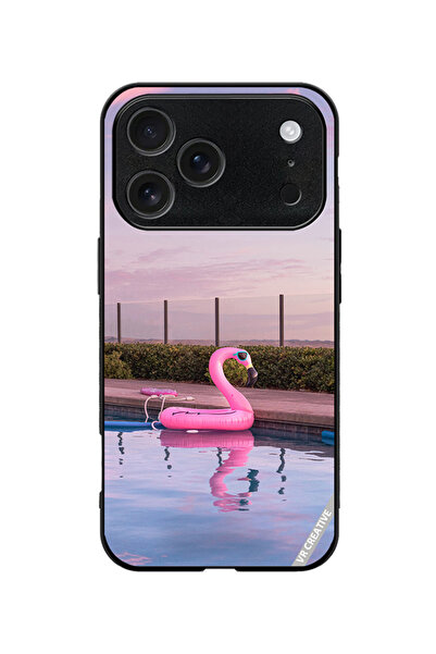 VR CREATIVE Protective Case Cover For Apple iPhone 18 Pro Flamingo Tube Desig...