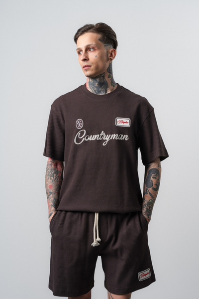Respire Men's Summer Set, Made of Waffle Textured Cotton , With Drapey T-Shir...