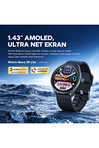 Akıllı Saat OSW-824 GRAPHITE BLACK