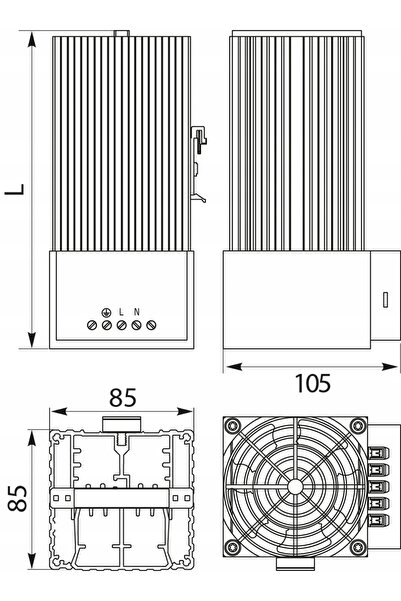 Elektro-Plast Opatówek 150W GRZW150 230V AC Aerotermă cu semiconductor pentru...