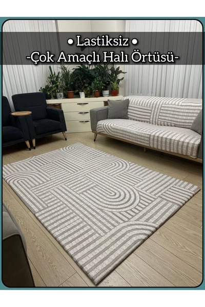 MODKLAS Lastiksiz Halı Örtüsü "Çok Amaçlı Kullanım" Mikro Polar Kumaş (Koltuk...